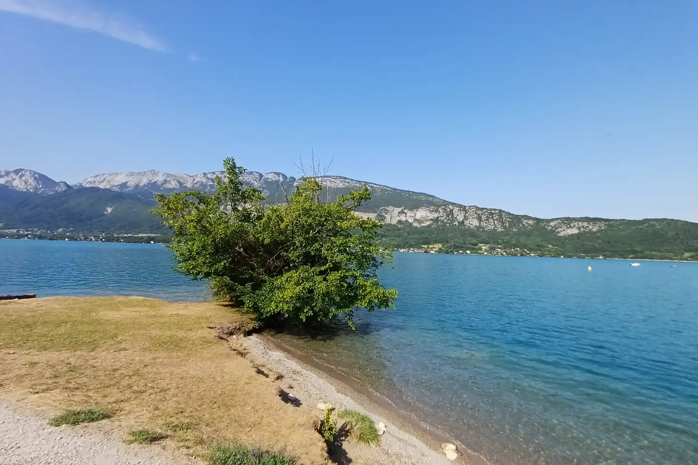 Bord de l'eau à la plage de la Balmette, Talloires-Montmin